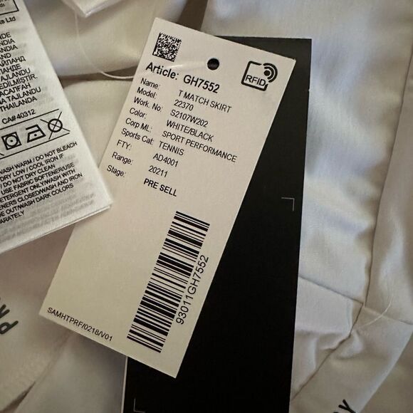 Adidas Women’s Match White Tennis Skirt Skort - Picture 8 of 9